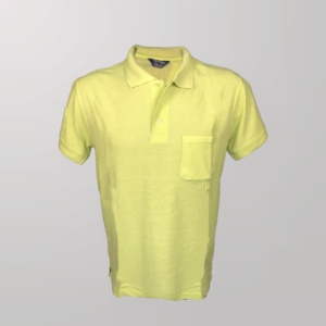 חולצת פולו 100% כותנה כיס ירוק תפוח