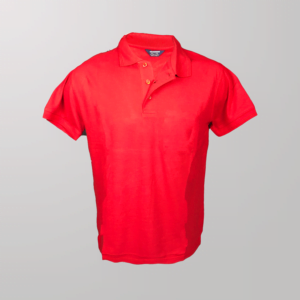 חולצת פולו 100% כותנה ללא כיס אדום