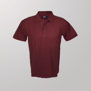 חולצת פולו 100% כותנה ללא כיס בורדו