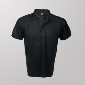 חולצת פולו 100% כותנה ללא כיס שחור