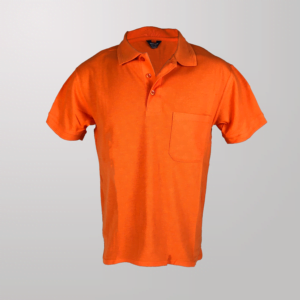 חולצת פולו 100% כותנה כיס כתום