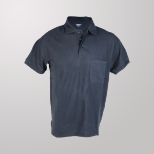 חולצת פולו 100% כותנה כיס כחול נייבי